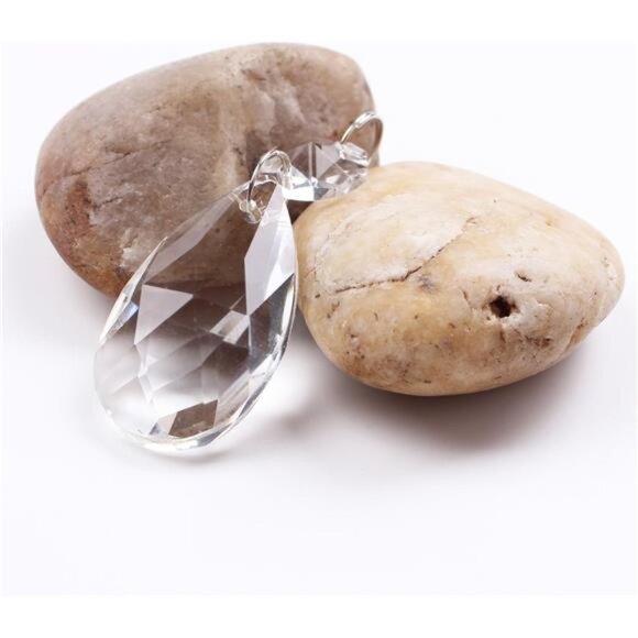 12Pcs38mm Clear Crystal Teardrop Chandelier Prisms Parts Hanging Galss - Picture 3 of 8